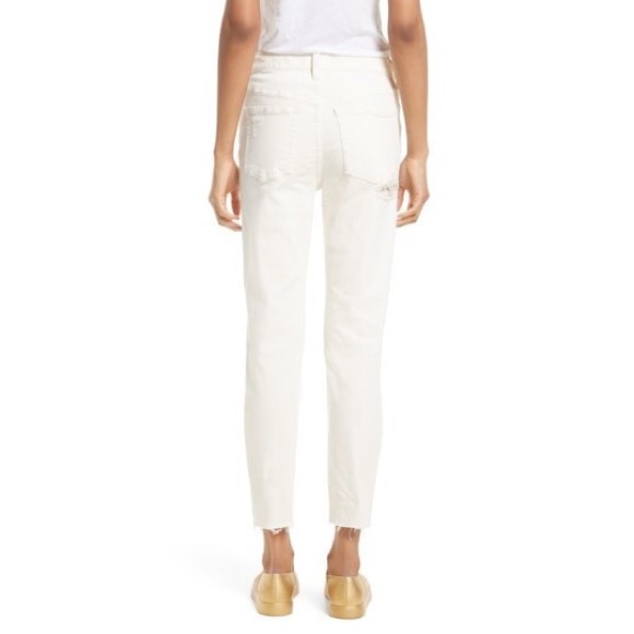 Free People White Distressed Lace Jeans - Picture 2 of 8